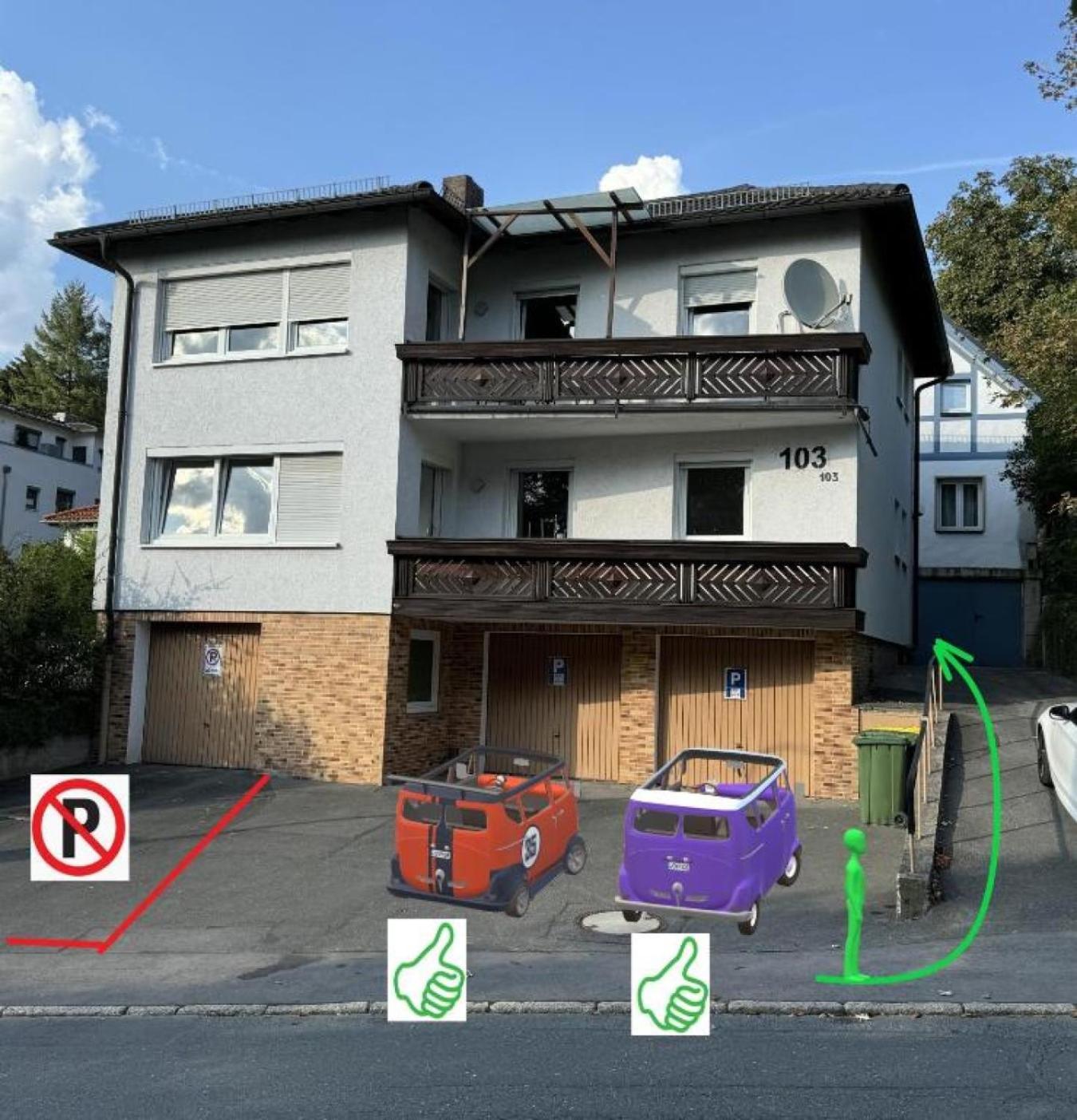 Ferienwohnung "Jumbo" In Coburg ! - 100Mq Im Og1 Mit Privatparkplatz & Balkon Eksteriør billede